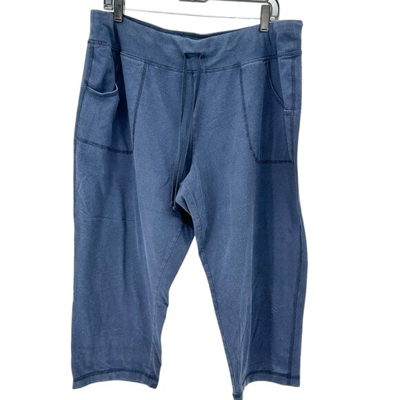 Athletic Works Jogger Capri Pants Womens XXXL (22) Blue Drawstring and Pockets - Picture 2 of 10